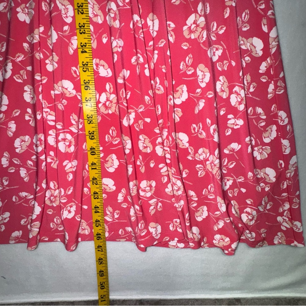 Lauren Ralph Lauren Sleeveless Pink Floral Tie-Waist Maxi Dress Size 16 - Picture 15 of 15